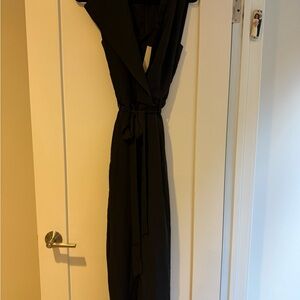 Halston Heritage Elegant Black Backless Gown
